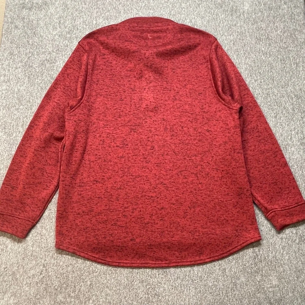 Tailorbyrd‎ Collection Mens Red Heathered 1/4 Zip Pullover Sweater XL NWT